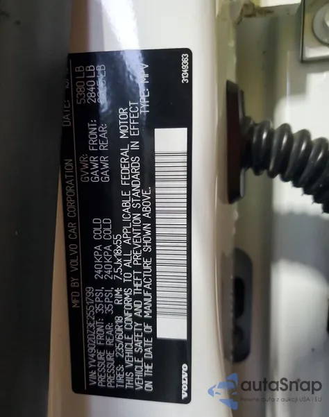 2014 Volvo Xc60 T6 из США, поврежденный, VIN YV4902DZ3E2551799